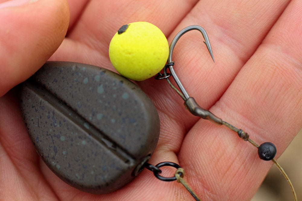 The Duropoint anchor Hook is the perfect pattern for use in a PVA bag rig. Pictured is a multi rig tied with a super sharp Size 5 Anchor a bright popup.