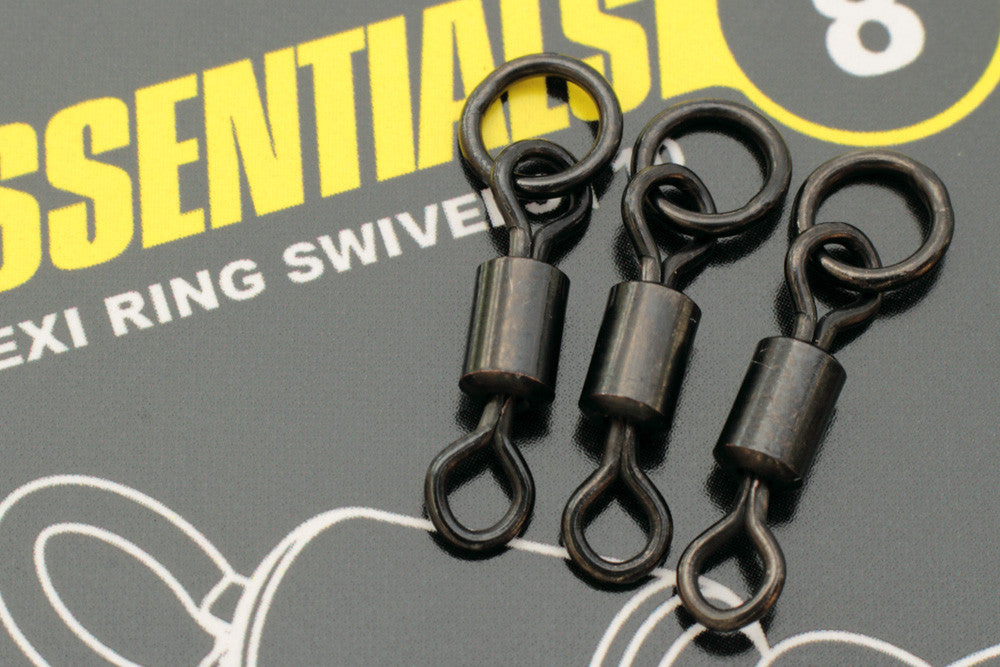 Essentials Size 8 Flexi Ring Swivels, terminal tackle For carp fishing, Pva Bag rigs.