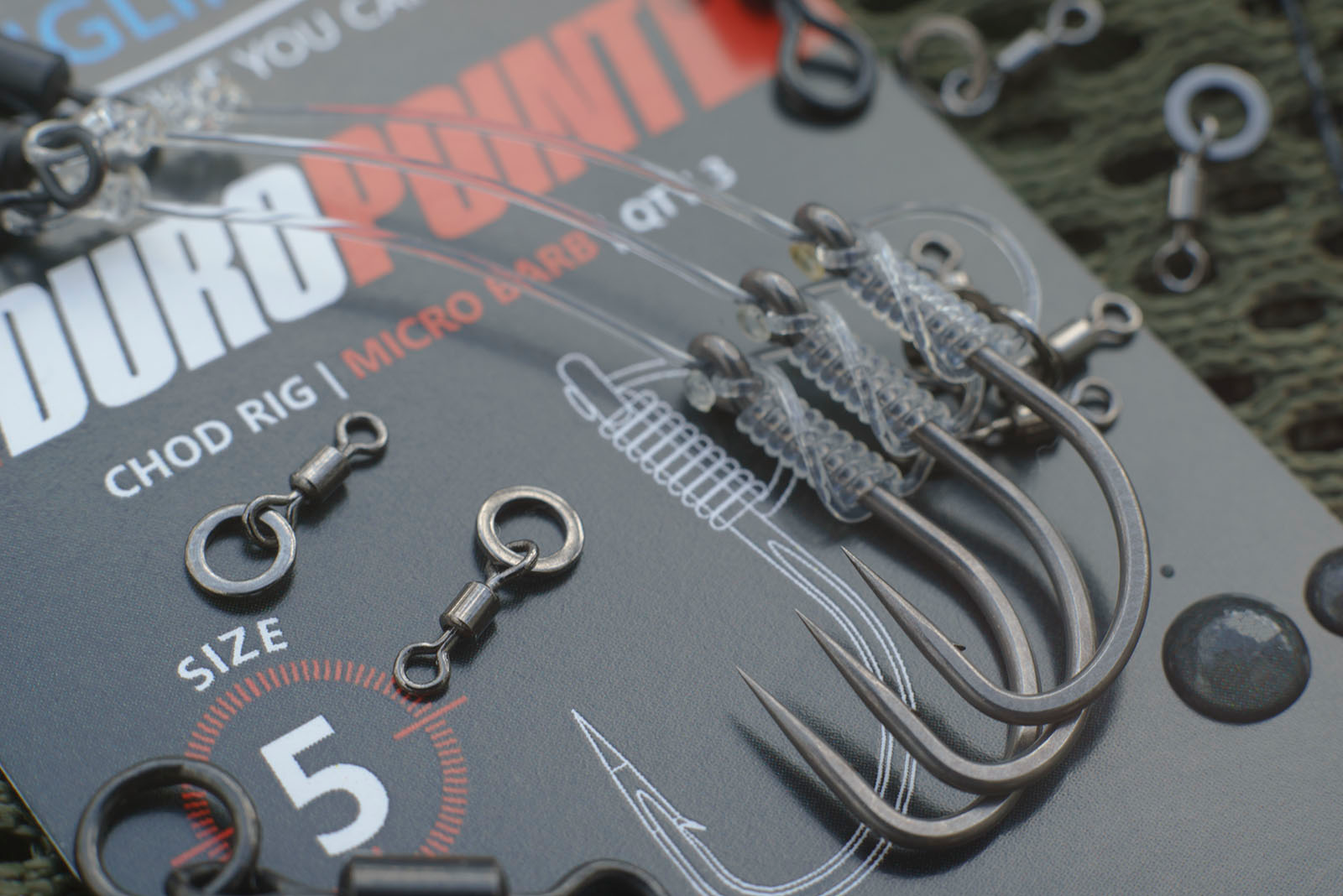 Three of the best ready tied Duropoint Chod Rigs, utilising our razor sharp Carp hooks and essentials terminal tackle, they are fully customisable with a wide range of bait mounting options available. 