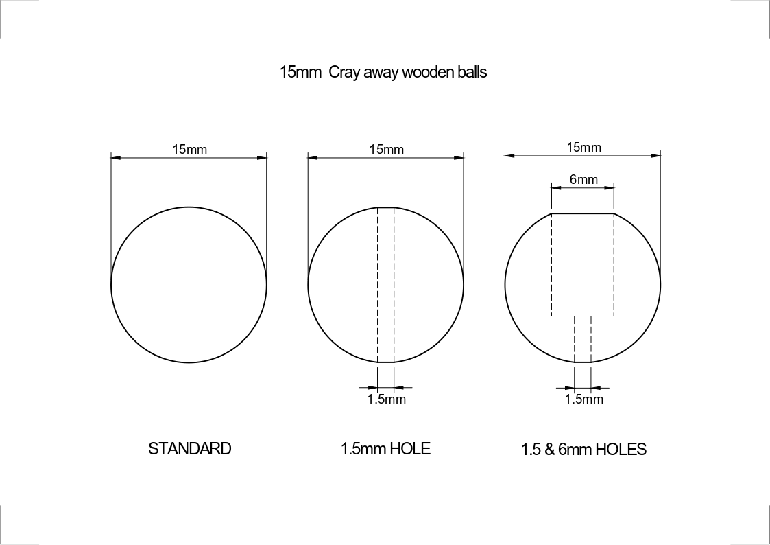 Cray Away - 15mm Wooden Balls