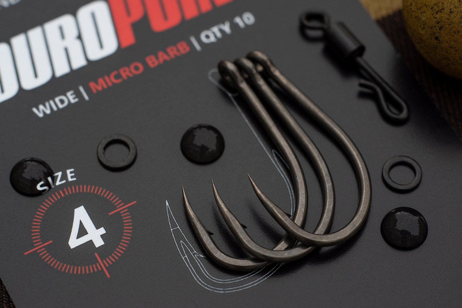 Which are the Sharpest Carp hooks? The Duropoint range from Angling iron are widely regarded as the sharpest from the packet. Pictured here with razor points are the Wide Gapes in a size 4.