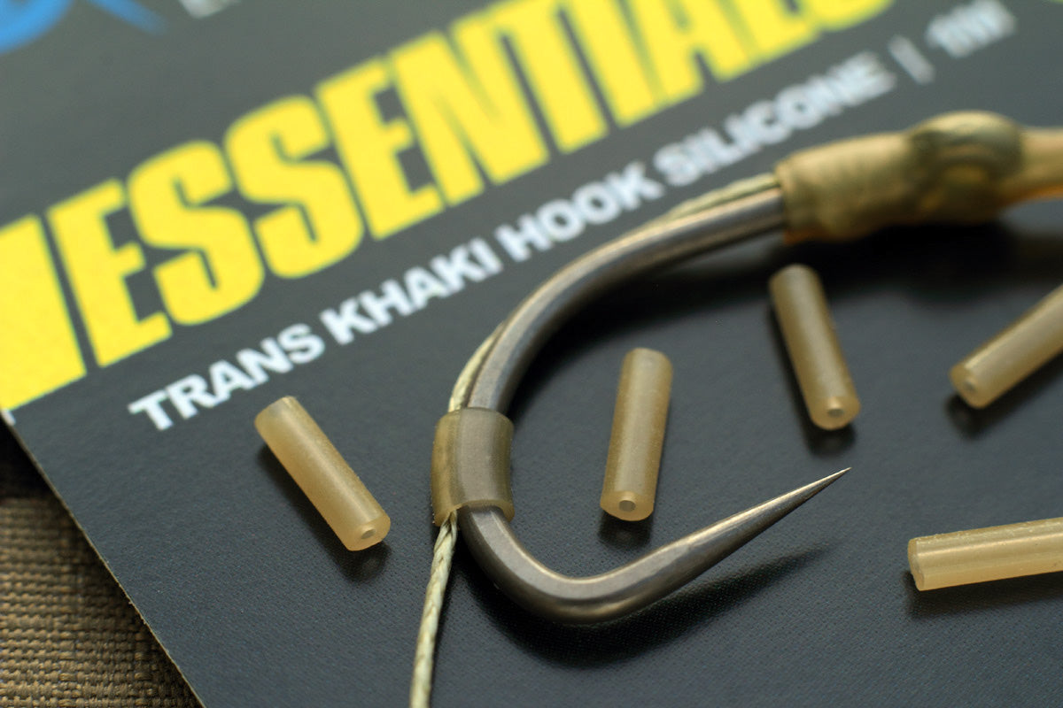 Essentials 0.5mm Khaki Hook Silicone for Carp Rigs.