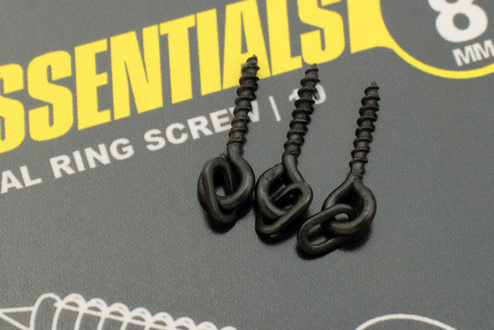 Carp Fishing Essentials - Bait Screws with oval Rig Ring.
