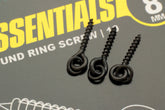 Essentials carp fishing terminal tackle. Bait screws, with round Rig Ring
